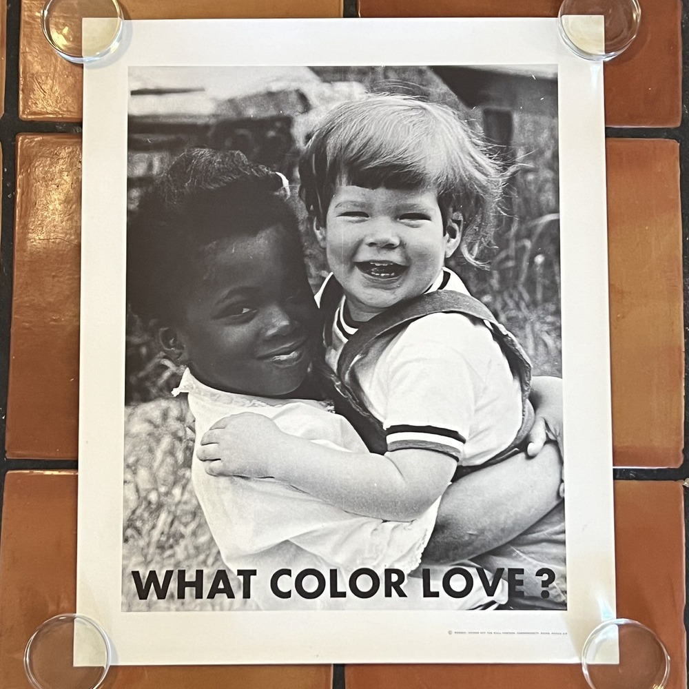 What Color Love?‎ Webber Drinon Off The Wall Poster 18x22" Interracial Diverse